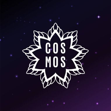 Cosmos çiçek. Alan arka plan. Vektör çizim davet, kart, Bilet, logo, etiket için yaz konsepti