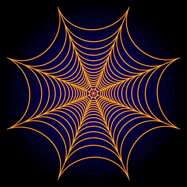 Spider Web Cobweb Background Yellow Roșu Albastru Vector Ilustrație — Vector de stoc