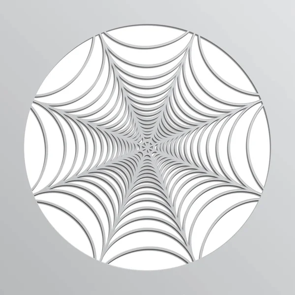 Papel Tela Araña Origami Decoración Halloween Arte Vectorial — Archivo Imágenes Vectoriales