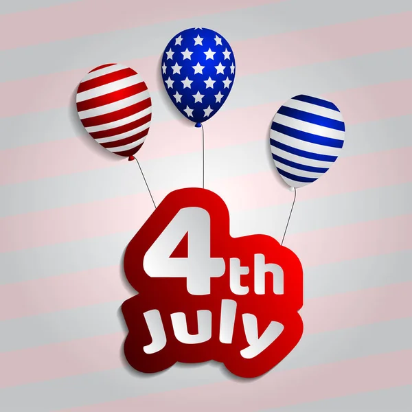 4 июля фона. Открытка. День независимости США поздравительных открыток. Векторные иллюстрации — стоковый вектор