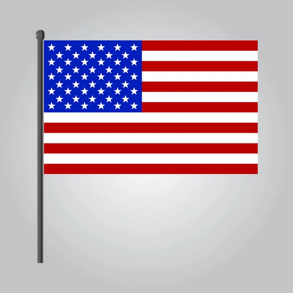 Vektor-flaches Design Usa Flaggensymbol — Stockvektor