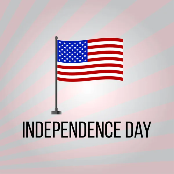 Día de la independencia con la bandera de los Estados Unidos, vector — Archivo Imágenes Vectoriales