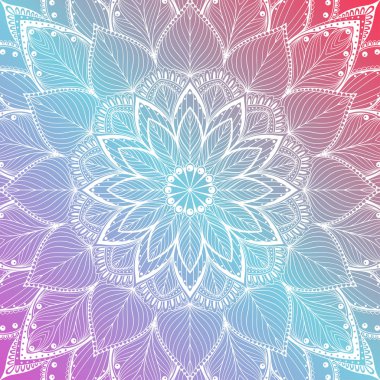 güzel renkli mandala çiçek arka plan