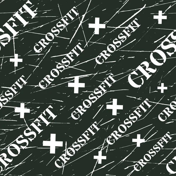 니시오 수평으로 무늬나 배경을 테이프 찍는다 Crossfit Grunge 디자인 레이블 — 스톡 벡터