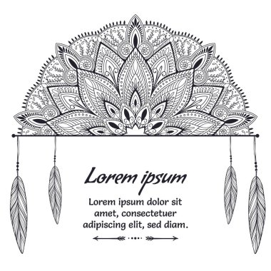 Güzel kart geçiş yumuşatma ile. Mandala vektör, kartları veya diğer her türlü tasarım kartı. Hindistan