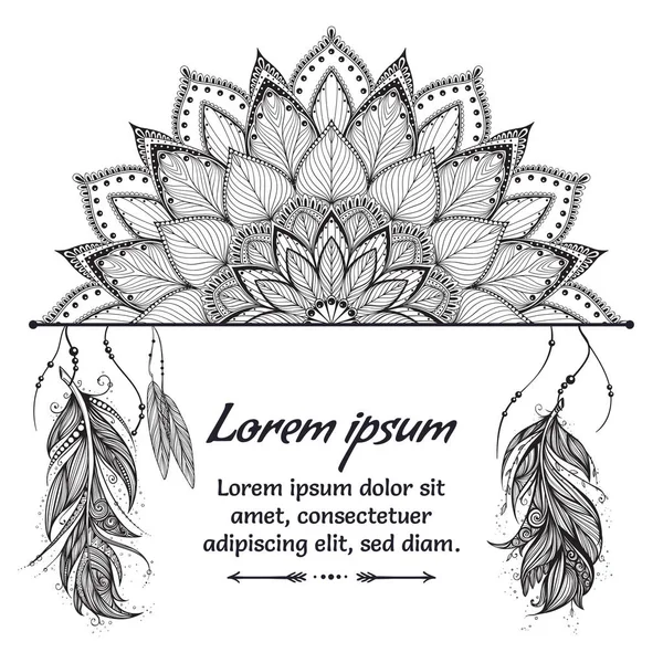 Güzel kart geçiş yumuşatma ile. Mandala vektör, kartları veya diğer her türlü tasarım kartı. Hindistan günbatımı