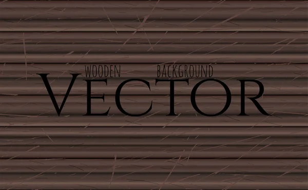 Wood texture, vector Eps10 illustration. Natural Ebony Wooden Background. — Stock Vector