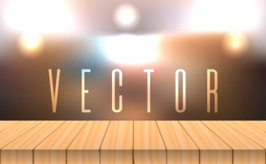 vektör ahşap masa bokeh arka plan üzerinde en iyi