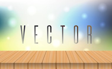 vektör ahşap masa bokeh arka ışık plan üzerinde en iyi