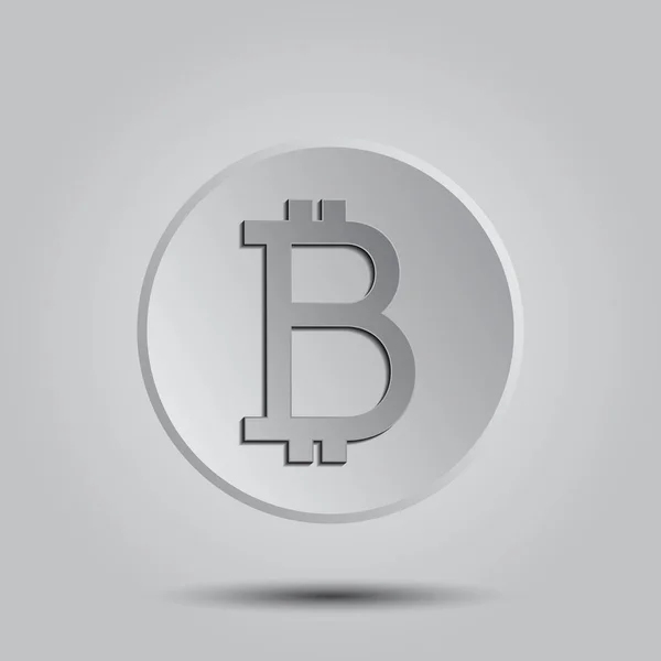 Крипто валюты Bitcoin векторный логотип, иконки для web, наклейка для печати. — стоковый вектор