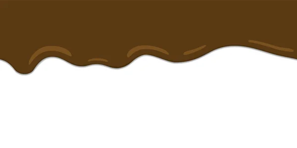 녹 인된 초콜릿 Drips입니다. 원활한 테두리입니다. 벡터. — 스톡 벡터