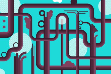 Soyut geometrik orman arka plan vektör