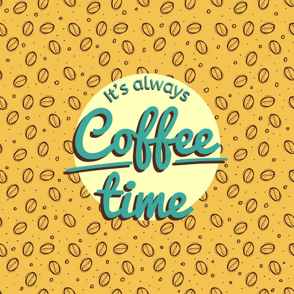 Kaffe tid retro design — Stock vektor