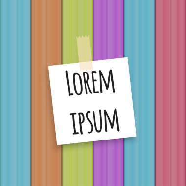 Renkli ahşap arka plan basit etikette