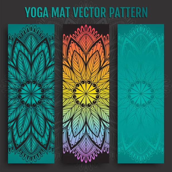 Yoga mat vektör desen el çekilmiş