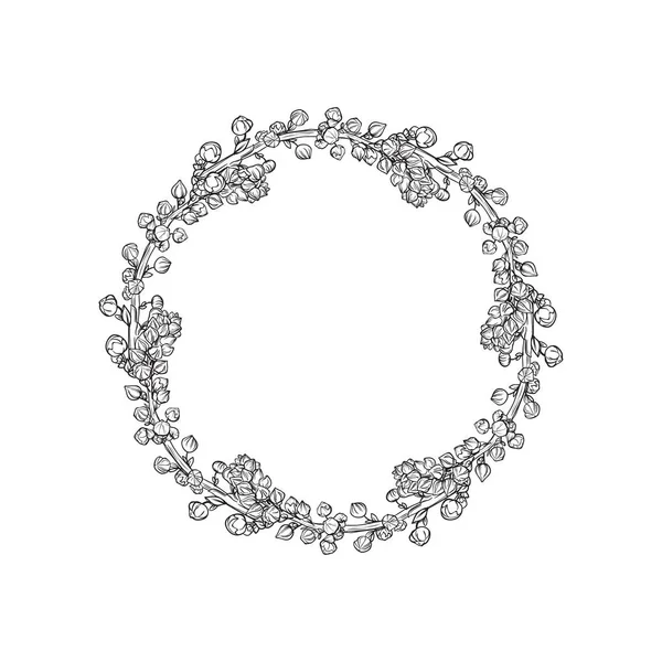 İzole edilmiş soyut yuvarlak şekilli bitki vektör logosu. Buğday kulak logosu. Dairesel çelenk çizimi. Tarım endüstrisi elementi. İşaret bırakıyor. Doğal sembol.