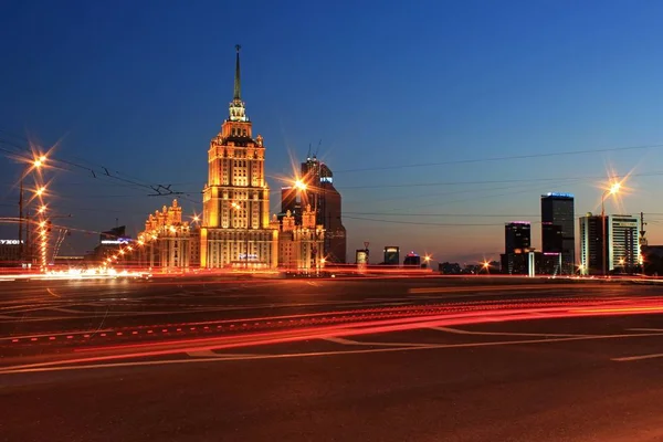 莫斯科，俄罗斯的夜景 — 图库照片
