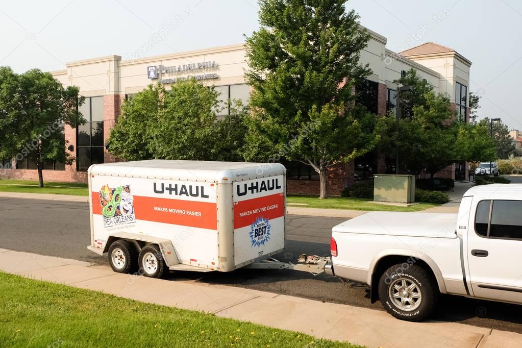 Pictures cargo trailer UHaul cargo trailer Stock Editorial Photo