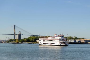 Savannah riverboat Gürcistan kraliçesi gezi üzerinde.