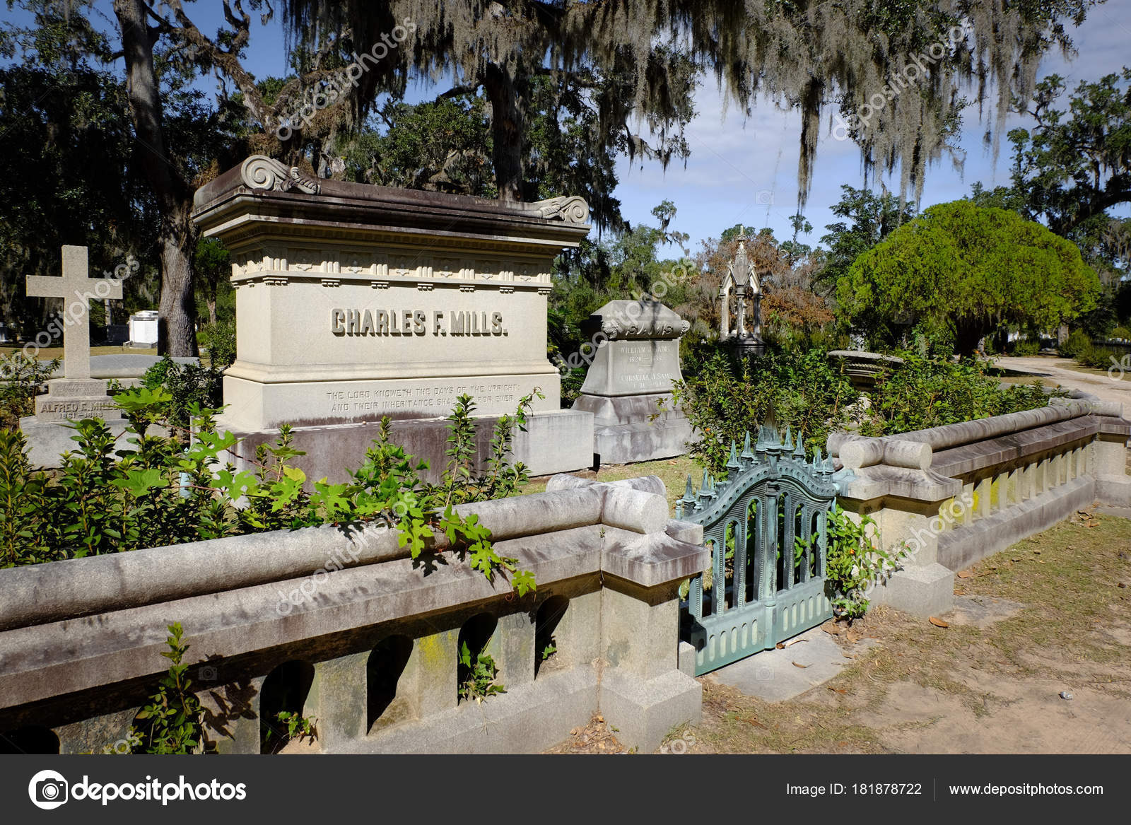 Historic Bonaventure Cemetery in Savannah USA Stock Editorial
