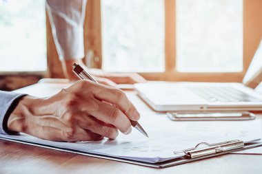 İş adamı el çalışma