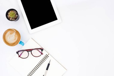 Modern beyaz ofis Resepsiyon Masası