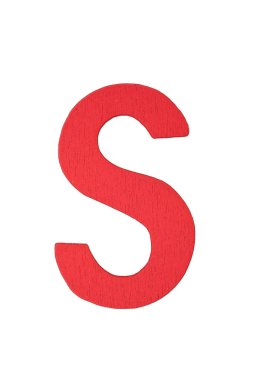 Kırmızı ahşap metin S