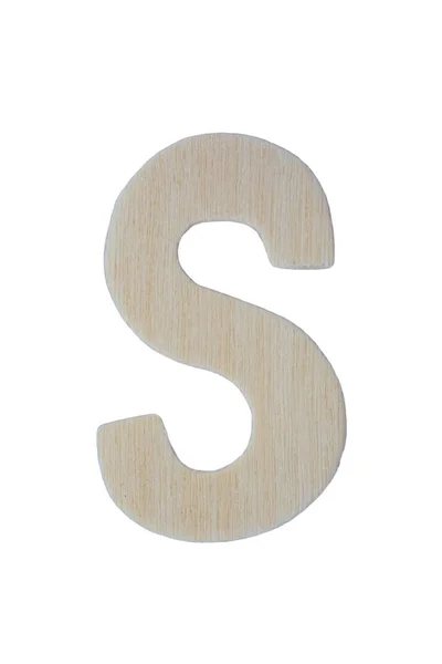 Drewniane litera s — Zdjęcie stockowe