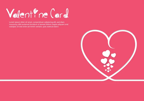 Valentine Card Template. — Stock Vector