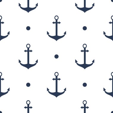 Çapa deniz doku dekorasyon deniz ile sorunsuz vektör desen