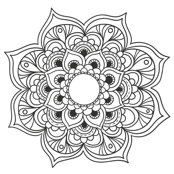 Mandala de flores. Elementos decorativos vintage. Patrón oriental — Vector de stock