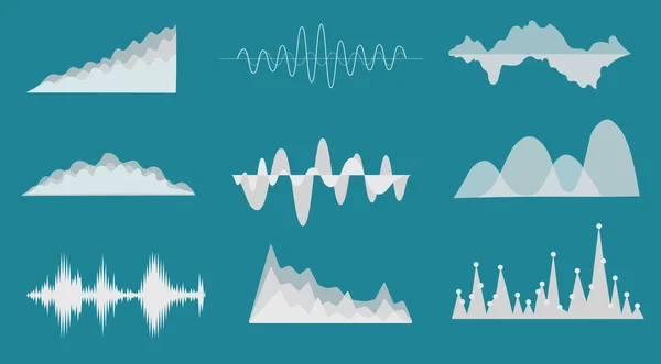 Fundo de onda sonora, ilustração vetorial com arquivo de camadas — Vetor de Stock