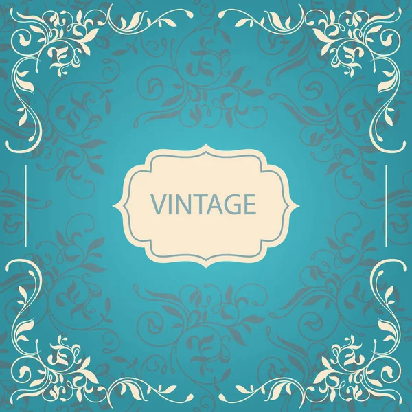 Tarjeta de lunares vintage con encaje, plantilla de chatarra de diseño angustiado desgastado — Vector de stock
