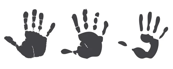 Hand prints vector , black hands prints background — Stock Vector