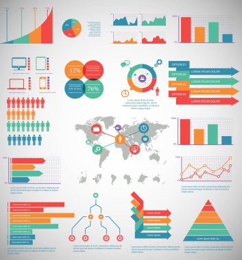 Infographic öğeleri - işlem infographics, adımları ve seçenekleri, daire diyagram, iş akışı diyagramları, zaman çizelgesi infographics