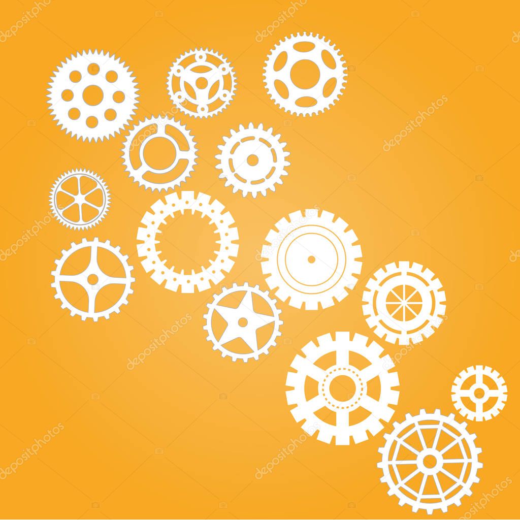 Steampunk gear collection machine gear