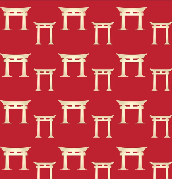 Porte Torii de motif japonais — Image vectorielle