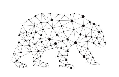 Ayı siyah çizgi ve noktayla uyumlu