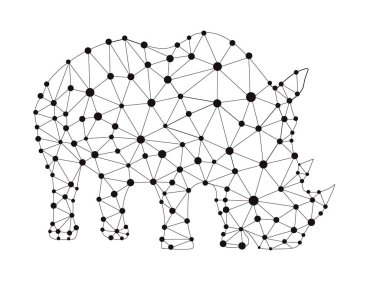 Gergedanlar siyah çizgiyle uyumlu.