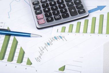 Kavram. iş. grafikler ve tırnak hisse senedi exchan resmini