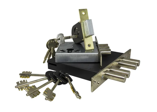 Yakın çekim bak evde kapı yüksek güvenlik kilidi