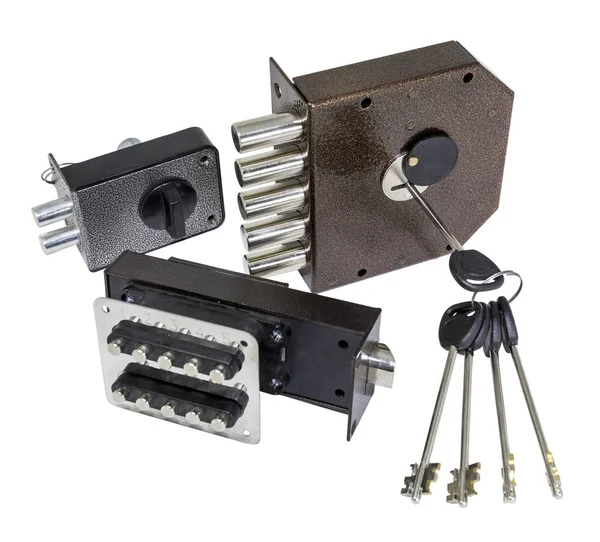 Yakın çekim bak evde kapı yüksek güvenlik kilidi