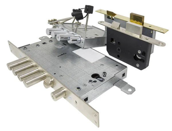 Yakın çekim bak evde kapı yüksek güvenlik kilidi