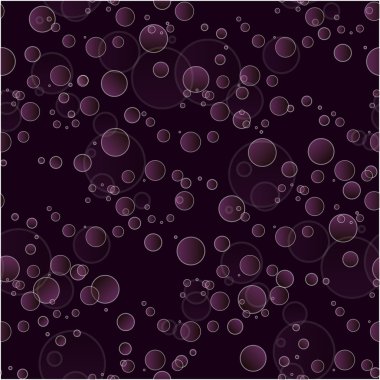Soyut vektör seamless modeli bordo arka plan üzerinde mor boncuk. Kabarcıklar.
