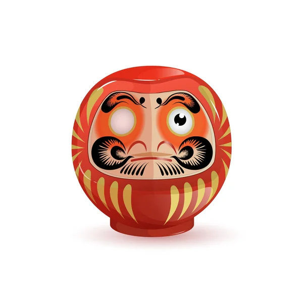 Japon Daruma bebek. Beyaz arka plan üzerinde vektör çizim. Karikatür tarzı.
