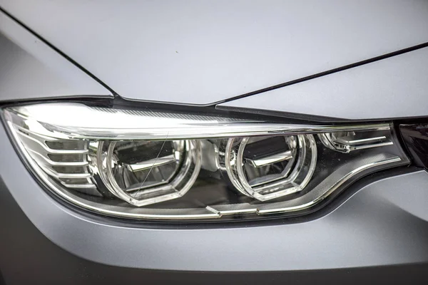 Torino, İtalya - 9 Haziran 2016 A gri Bmw M4 Gts Turin açık hava araba göstermek ekran üzerinde