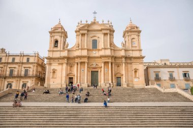 Sicilya, Noto kasabası Barok Wonder Unesco Heritage Sitesi. San!