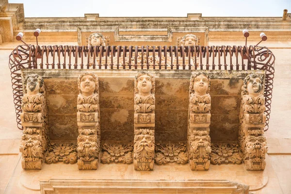 Sicilya, Noto kasabası Barok Wonder Unesco Heritage Sitesi. Det