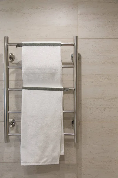 Bathroom Interior. Towel rack — Stock Photo, Image