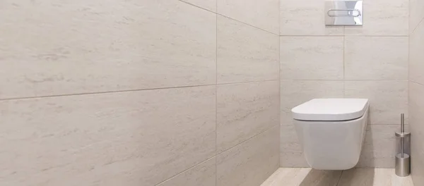 The Interior of the bathroom and toilet. minimalism and light colors — Stock Photo, Image